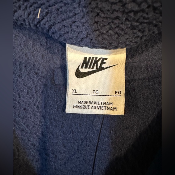 NWT! WOMEN'S NIKE SPORTSWEAR HIGH-PILE SHERPA JACKETS, DIFFUSED BLUE Size XL - Picture 16 of 16